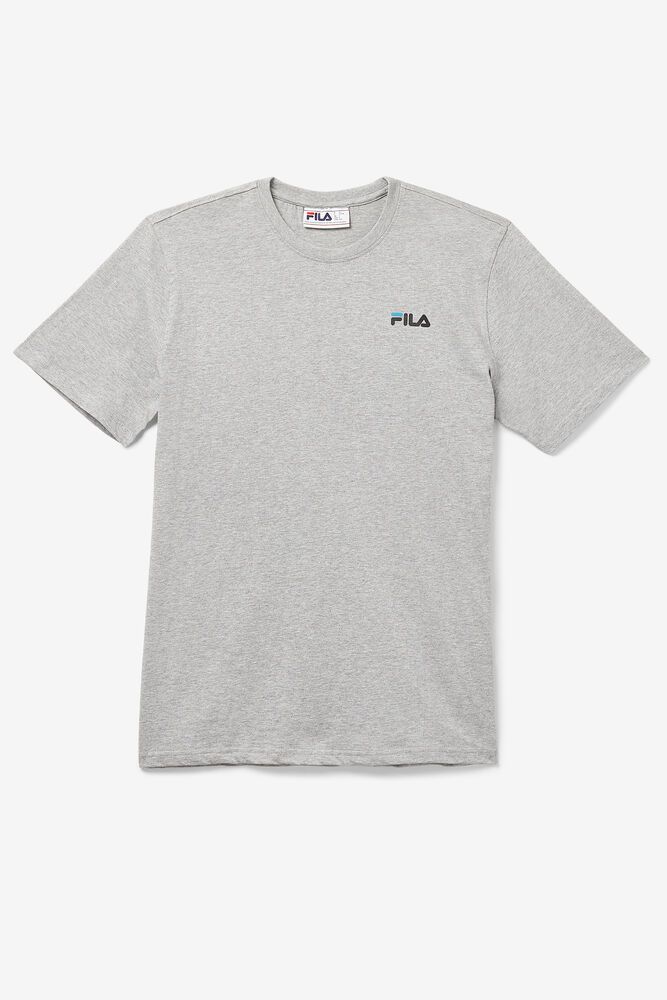 Fila T-Shirt Shoe Tower Mens Grey - India KYJ-354120